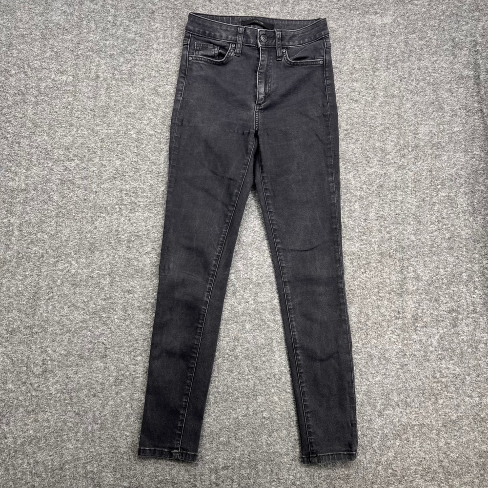 Joes Jeans Womens High Rise Skinny Charcoal Black Denim Jeans 24‎